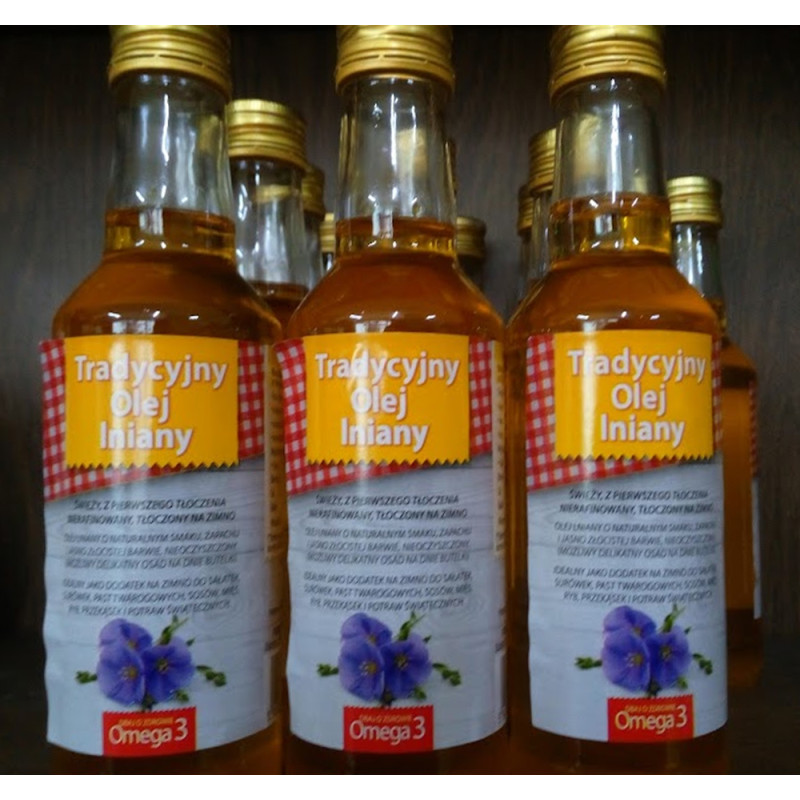 Tradycyjny olej lniany z Omega 3 - 200ml